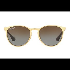 ray ban gold erika metal polarized sunglasses